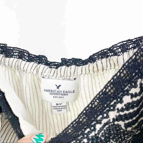 American Eagle Embroidered Stripe Boho Tank sz S - Picture 3 of 4